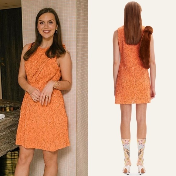 STINE GOYA Sequin Metallic Rib Knit Pleated Draped Front Sleeveless Mini Dress S - Picture 10 of 13